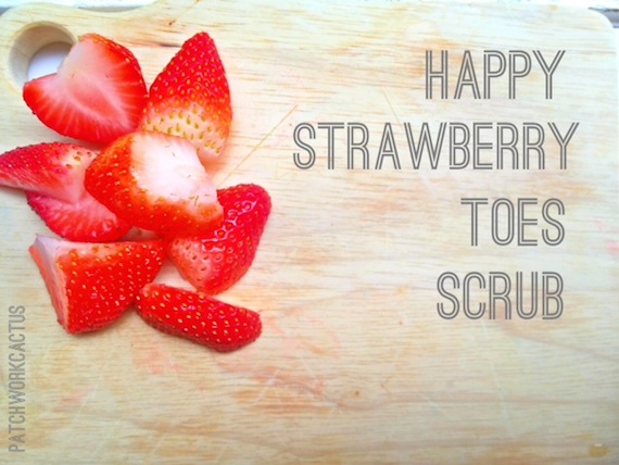 DIY Foot scrub recipe Strawberries