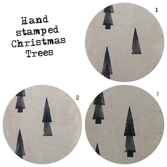 DIY rubber stamp wrapping paper tutorial