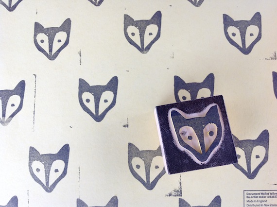 DIY fabric paint stamp craft upcycle fox handmade blog