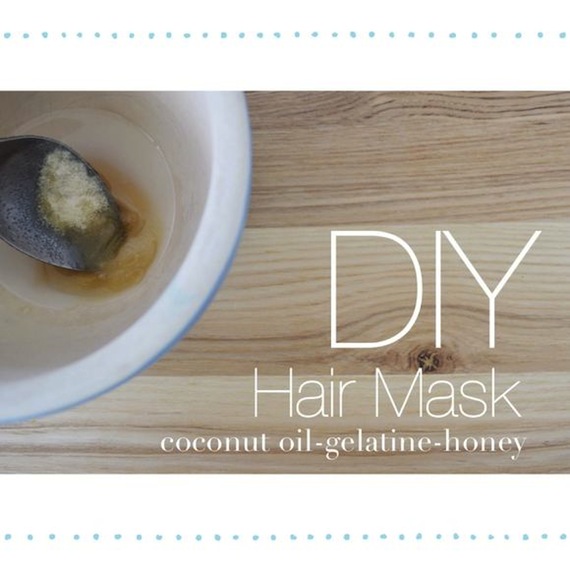 DIY Hair Mask - coconut oil, gelatine and honey