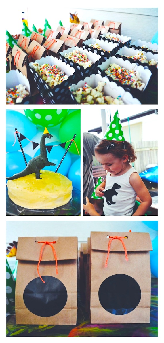 Dinosaur Party by Patchwork Cactus - black and white theme. 