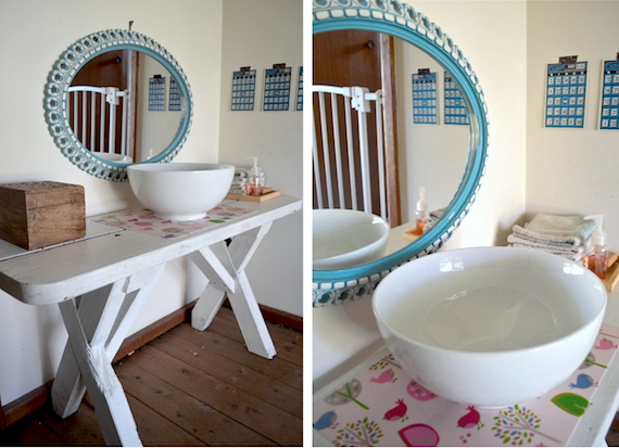 Montessori at home - DIY toddler washstand by Patchwork Cactus Blog