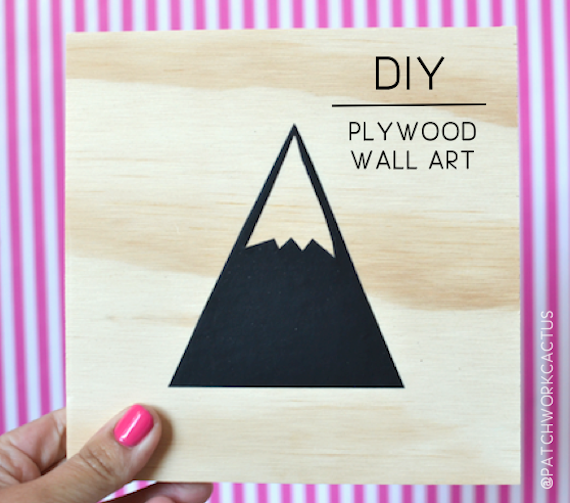 DIY Ply wood Wall Art | Mountain |Patchwork Cactus