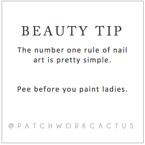 The number one rule of nail art - patchwork cactus blog 