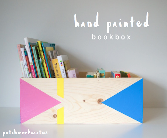 Handpainted bookbox tutorial Patchwork Cactus DIY Blog