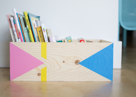 DIY Handpained toy box tutorial by Patchwork Cactus Blog