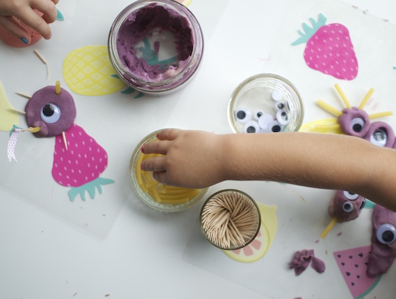 Playdough monsters - a rainy day activities