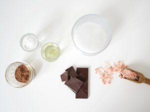 DIY chocolate bath salts