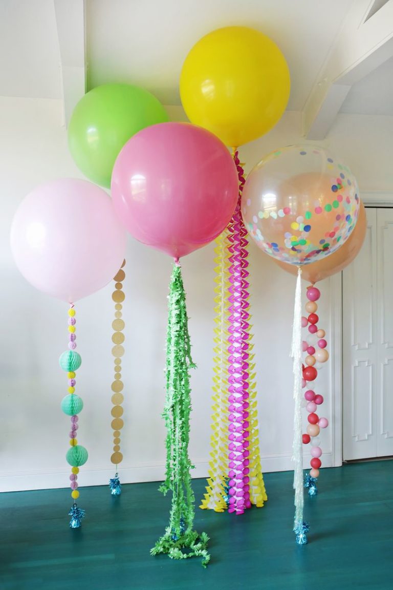 Balloon String Decorations by A Beautiful Mess Patchwork Cactus